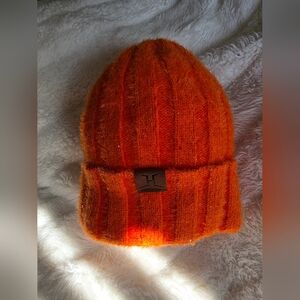 Vibrant Orange Knit Beannie Hat